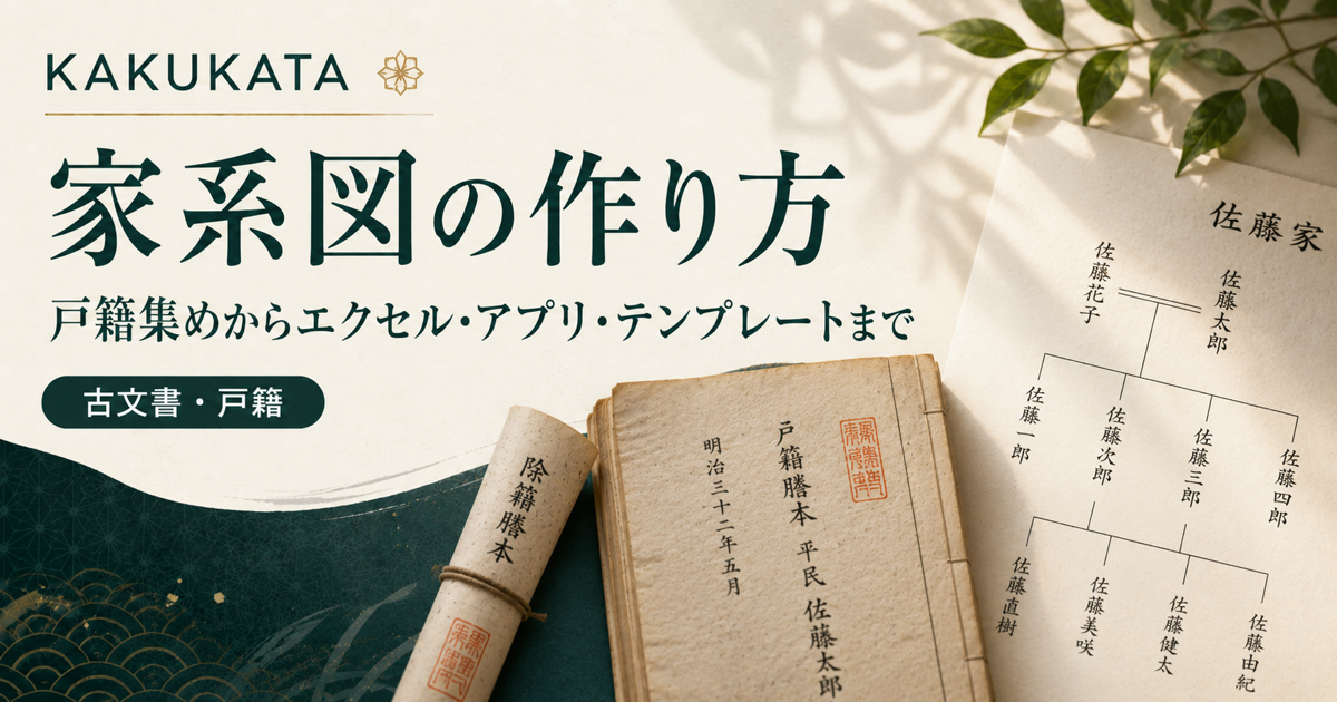 家系図の作り方|戸籍集めからエクセル・アプリ・テンプレートまで