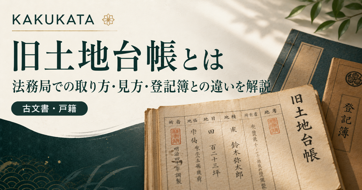 旧土地台帳とは?法務局での取り方・見方・登記簿との違いを解説