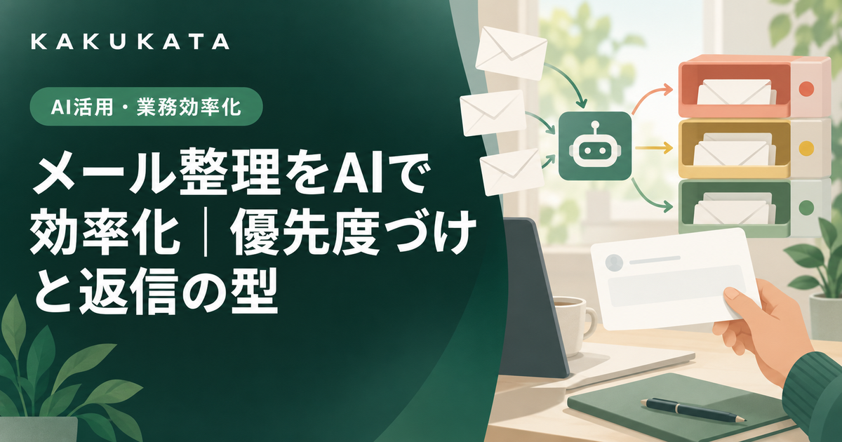 メール整理をAIで効率化|優先度づけと返信の型
